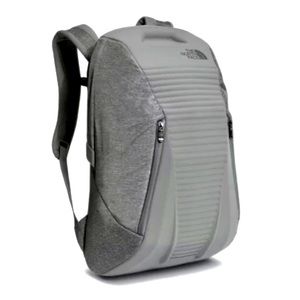 The North Face gray men’s hard shell access laptop backpack